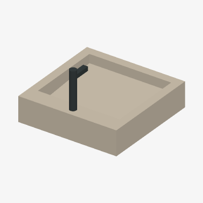 Vela - Handfat i kakel - Enkelhandfat – modelltrogen illustration